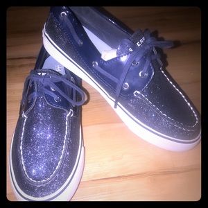 Sperry Navy Blue Glitter